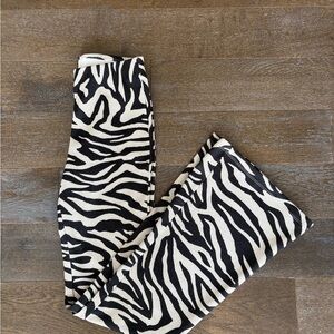 H&M Sparkly Zebra Print Flare Pants
